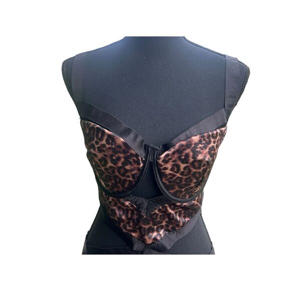 FREDRICKS Hollywood satin teddy nighty bodysuit cut out lingerie second skin XL - Picture 3 of 6